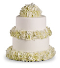 Sweet White Cake Decoration from Olney's Flowers of Rome in Rome, NY
